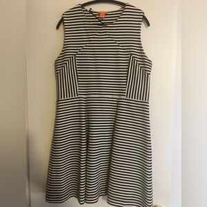 Joe Fresh geometric stripe fit and flare dress